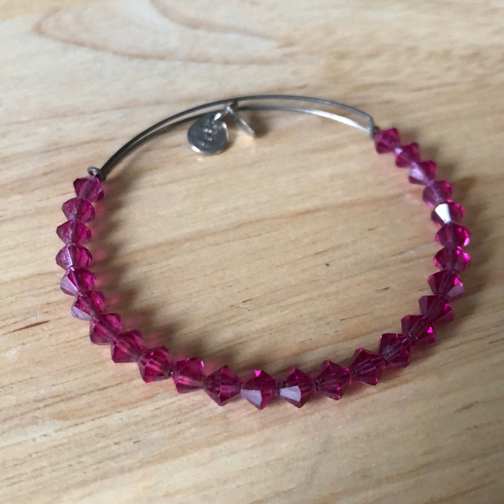 Alex and Ani Pink Beaded Bangle